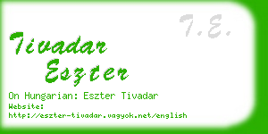 tivadar eszter business card